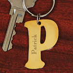 Personalized Initial Key
 Ring