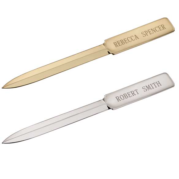 Personalized Plated Letter Opener Home Office Calendars & Stationery WDrake