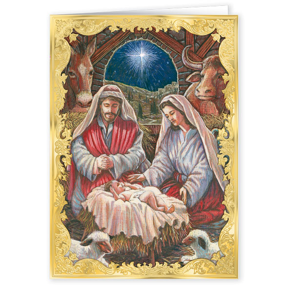 Holy Family Personalized Christmas Cards Set Of 20 